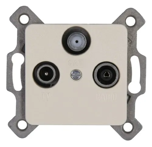 Kopp 915801080 Europa Antennensteckdose TV/RF/SAT in beige von Kopp
