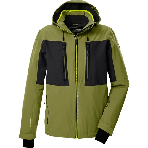 KILLTEC Herren Funktionsjacke KSW 47 MN SKI JCKT - Skijacke mit Colourblock Design, atmungsaktiv und wasserdicht. Ideal für Pistenliebhaber, bietet Schutz vor Nässe und Wind, hergestellt aus recyceltem Material.