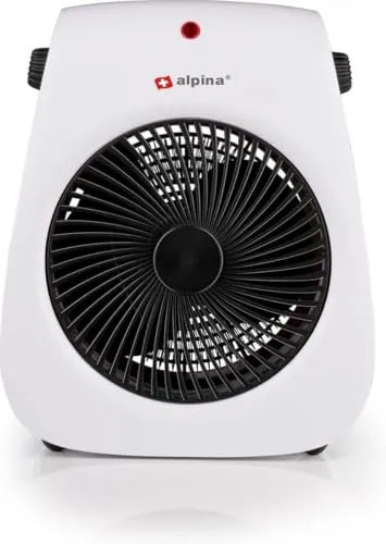 ALPINA Heizlüfter 2000 W, weiß - Heizgeräte / Heizlüfter mit 2000 W Leistung, ideal für schnelle Wärme und gemütliche Räume an kalten Tagen.