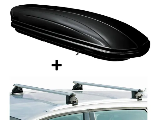 Skibox MAA460G + Alu Relingträger VDPCRV107A für Mini Paceman