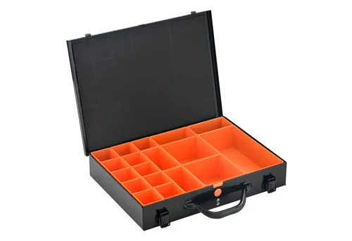 ALUBOX Sortimentskasten Stahlblechkoffer Metall schwarz von ALUBOX