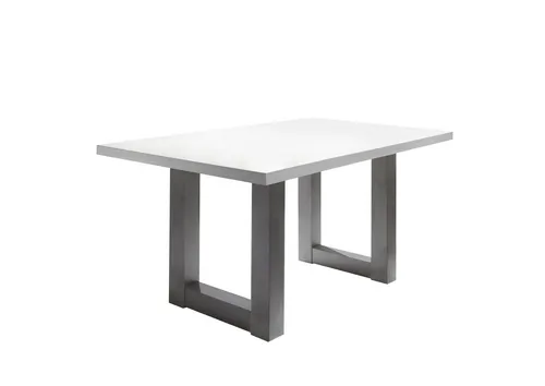 Esstisch - weiß matt - 138 cm breit - Tische & Stehtische, im modernen Industrial Style, ideal für gemütliche Ess-Ecken und Speditionslieferung bis in die Wohnung.