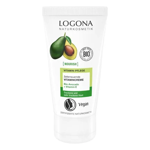 NOURISH Vitamincreme Avocado & Vitamin E 50ml | LOGONA