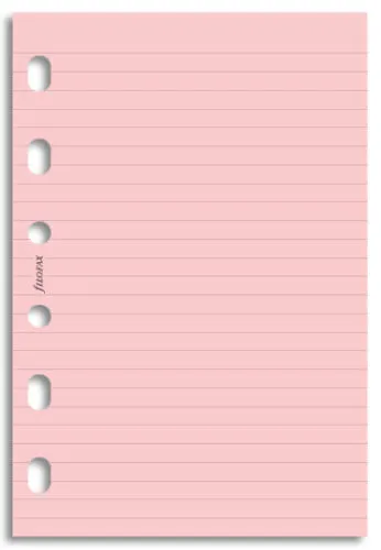 Filofax Personal Einlagepapier rosa liniert 133007