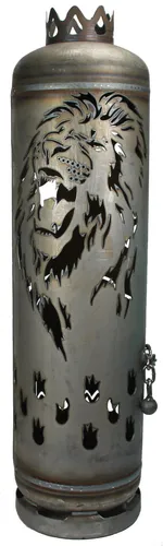 Löwe Feuerstelle Feuerschale Terassenfeuer Feuerkorb Feuertonne Edelrost