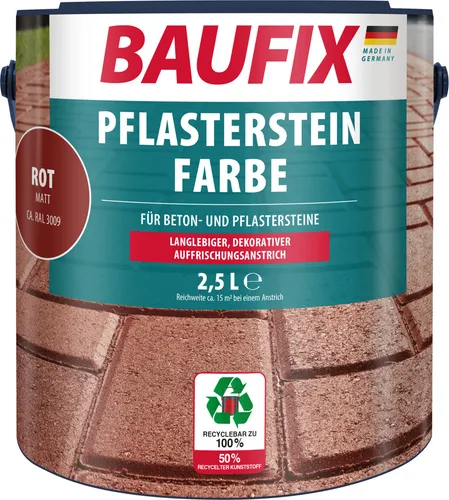 BAUFIX Pflasterstein Farbe rot, 2,5 Liter