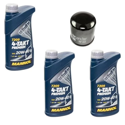 Motoröl Set 20W40 3 Liter + Ölfilter HF303 für Yamaha