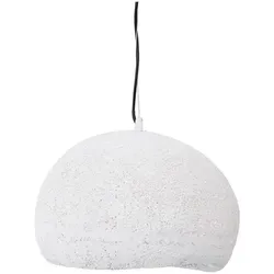 P & B Hängeleuchte - Runde, weiße Leuchte aus Naturmaterialien - Moderne Esstischlampe aus Naturmaterialien, rund und 40x26x40 cm groß, ideal für stilvolle Innenbeleuchtung. Schutzklasse II sorgt für Sicherheit.