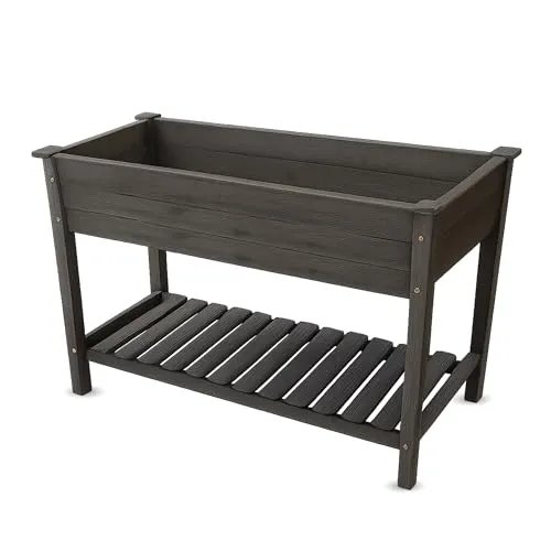 Bestlivings Hochbeet Blumenbeet 85cm x 45cm x 81cm - Hochbeet-Kit mit Schutzvlies für optimale Wasserzufuhr, ergonomische Arbeitshöhe von 81 cm für rückenschonendes Gärtnern. Ideal für Balkon, Terrasse oder Garten!