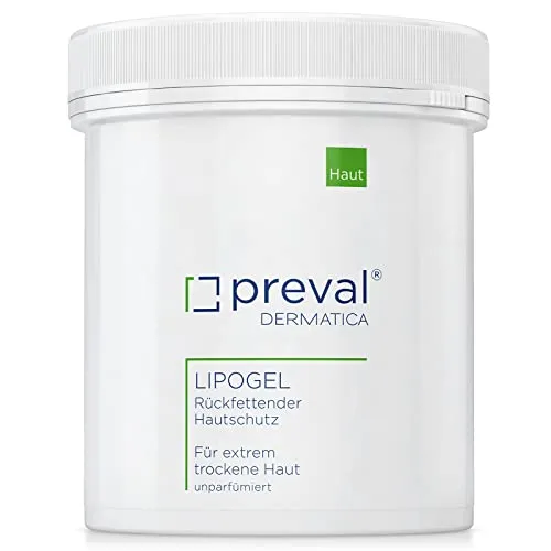 Preval Lipogel 400 G - Handcreme für extrem trockene Haut, bietet rückfettenden Schutz und mindert Juckreiz. Ideal für empfindliche Haut und auch bei Neurodermitis anwendbar.