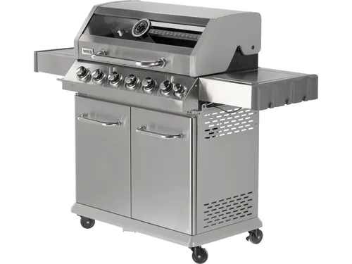 Gasgrill mit 6+1 Brennern aus Edelstahl, 20,5kW