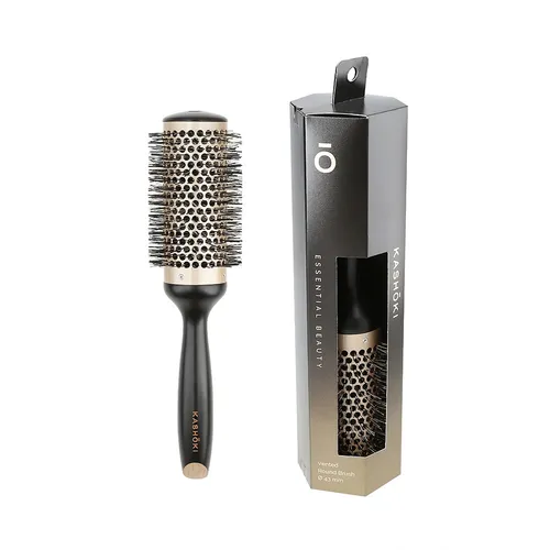 KASHOKI Haarbürste Essential Beauty 43 mm - Ventilierte Rundbürste für voluminöse Frisuren - Bürsten & Kämme - Die KASHOKI Haarbürste mit ventilierter Rundform sorgt für voluminöse Frisuren und schnelles Trocknen. Ideal für stylische Looks!