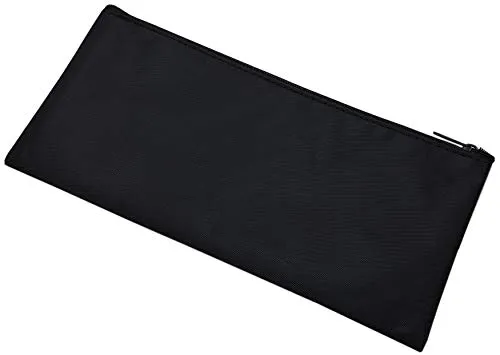 Banktasche/Bankmappe/Geldmappe/Geldtasche/Bank Etui/Stifteetui/Federmäppchen (Schwarz)