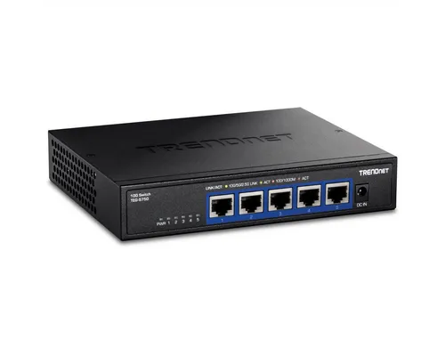 Trendnet TEG-S750 Desktop 10G Switch - Netzwerk-Switches mit 100 Gb/s Switch-Kapazität und hoher Paket-Weiterleitungsrate von 74,4 Mpps für blitzschnelle Datenübertragung.