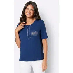 Sieh an! T-Shirt Kurzarm-Shirt Kurzarm blau 42