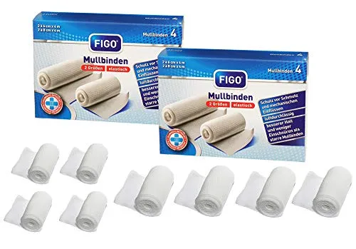varivendo Notizblock + 8 Stück Figo elastische Fixierbinde Mullbinden