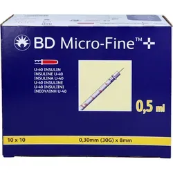 Produktbild BD Micro-Fine + Insulinasenspray 0,5 ml U40 8 mm Spritzen