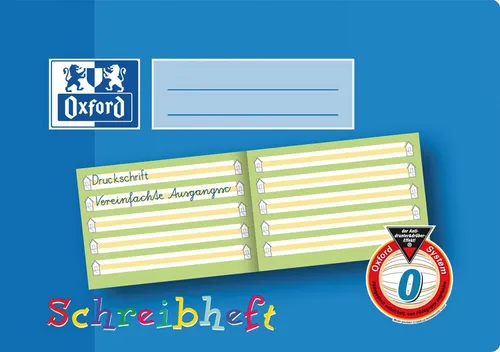 Oxford Schreiblernheft DIN A5 quer Lineatur: 0 / Bayern 16 Blatt