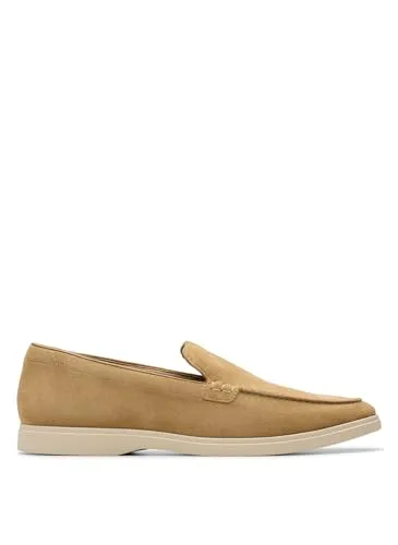 Clarks Torford Easy Herren Slipper - Braune Wildleder Loafer (44) - Herren-Slipper aus hochwertigem Veloursleder mit gepolstertem Fußbett und luftiger Sohle für maximalen Komfort und Stil im Sommer.