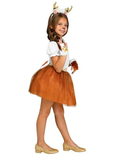 Fun World Kostüm Kleines Reh Accessoire-Set - Kostüme für Kinder, inklusive Tutu, Schwanz, Haarband mit Ohren und Handschuhen – perfekt für Fasching und Karneval!