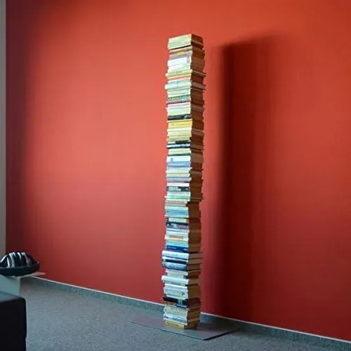 Radius Bücherturm Booksbaum 2 Stand groß - Büchertürme mit 7 Regalböden, die Bücher scheinen im Raum zu schweben – modernes Design und Funktionalität für Ihr Zuhause, Büro oder Wartezimmer.