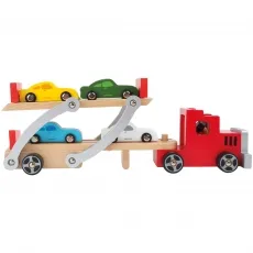 small foot Autotransporter (4222) - Lustiger Autotransporter für Kinder, fördert die Kreativität und das Rollenspiel, ideal für kleine Fahrzeugliebhaber