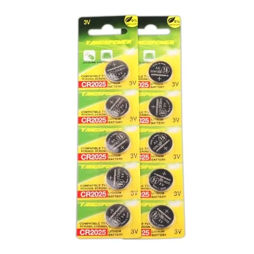 CR2025 Lithium Knopfzelle CR 2025 Batterien CR2025 Knopfzellen CR2025 3v Batterien 10/12 Stück (10 x CR2025-Knopfzellen)
