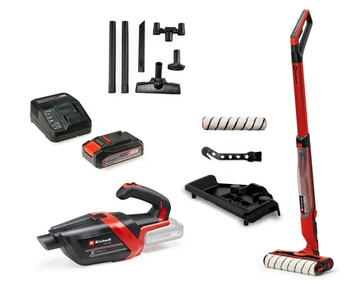 Einhell Hartbodenreiniger CLEANEXXO + TE-HV 18/06 Set, inkl. Akku 18V/2,5Ah und Ladegerät