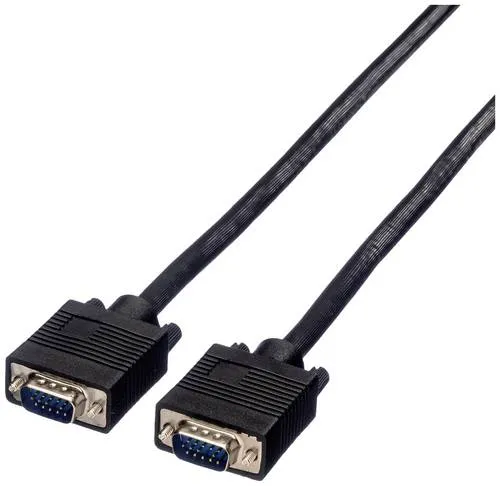 Value VGA Anschlusskabel 20m - Doppelt geschirmt für hohe Auflösung - Monitorzubehör für zuverlässige Verbindungen, ideal für große Entfernungen dank doppelt geschirmtem Kabel und Handverriegelungsschrauben.