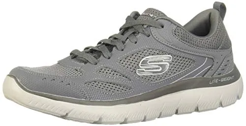 Skechers Schuhe Summitssouth Rim 52812CHAR - Sonstige Sportschuhe mit atmungsaktivem Obermaterial aus Glattleder und Mesh, ideal für dein Training dank der komfortablen Memory Foam Einlegesohle.