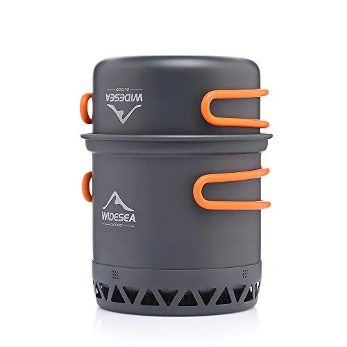 widesea Camping Kochgeschirr Set Camping Kochset Geschirr Set Outdoor Kochtopf Picknick Töpfen