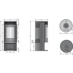 Oranier Kaminofen Rota 2.0, 5,5 kW - Kaminöfen mit externem Luftzufuhrsystem für effizientes Heizen, ideal für stilvolle Wärme und gemütliche Atmosphäre in Ihrem Zuhause.