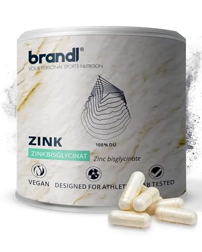 Zink Kapseln mit hochdosierten 25mg | Tabletten mit hoher Bioverfügbarkeit für Sportler by brandl® | XL 120 Stück