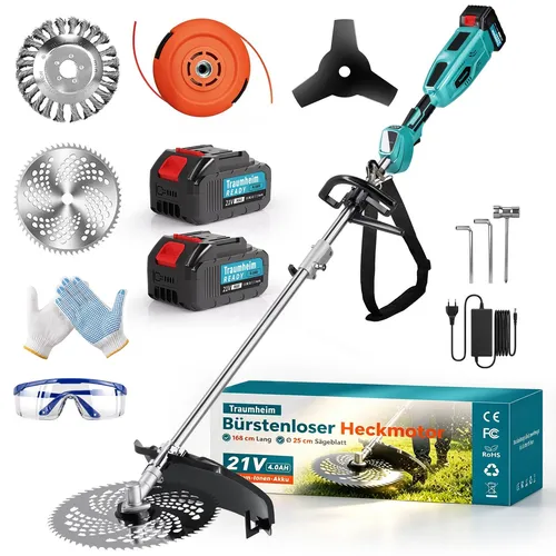Traumheim 4-in-1 Akku-Rasentrimmer für Makita-Akkus, 950W