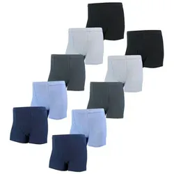 TupTam Boxershorts Jungen Boxershorts Unterhose Kinder Boxer Unterwäsche 10er / 5er Pack blau|schwarz 164-170