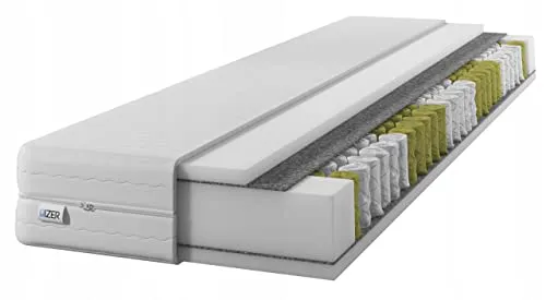 IZER Matratze Gold 180x200 cm - 7-Zonen Taschenfederkernmatratze mit antiallergischem Bezug, bietet optimale Unterstützung und Belüftung für erholsamen Schlaf.