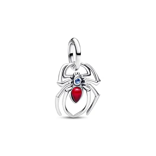 PANDORA Moments Marvel Spiderman Charm-Anhänger - Anhänger für Damen aus Sterling-Silber mit kunstvollen Kristallen, verkörpert Stärke und Stil – ideal für deine Pandora Moments und ME Kollektion.