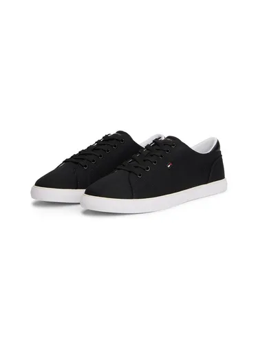 Tommy Hilfiger TH LOW PROFILE VULC CANVAS Plateausneaker schwarz 40 EU - Stylische Plateausneaker für Herren in Größe 40, Farbe schwarz. Ideal für den Alltag mit gepolstertem Schaftrand und komfortabler Synthetik-Laufsohle. Perfekt für einen lässigen Look!