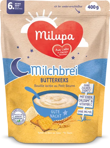 Milupa Milchbrei Butterkeks 6M, 400g Babynahrung von MILUPA