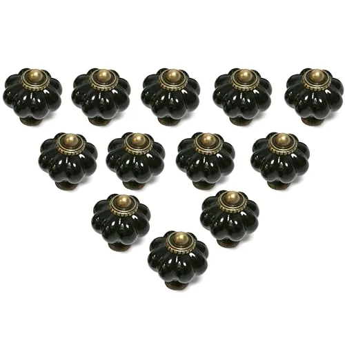 Auped Keramik Schublade Knöpfe Schrank Griffe, Küchenschrank Möbelknöpfe, Schranktisch Griff 12 Stück