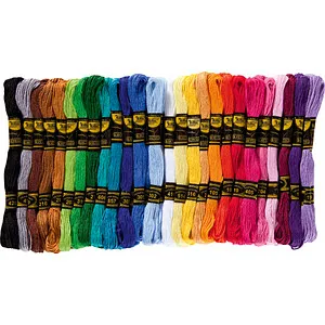 Bastelset Stickgarn 52ST FOLIA 23991 - 52x8m, vielseitig einsetzbar für kreative Bastelprojekte und Handarbeiten