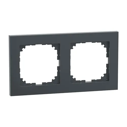 Schneider Electric Merten M-Pure-Rahmen für Steckdosen und Schalter, 2-fach, anthrazit, Artikelnummer MEG4020-3614