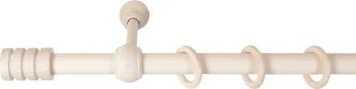 SN DECO GROUP Gardinenstange Pisa - 1-läufig, 140 cm, Weiß - Hochwertige Gardinenstange aus Holzwerkstoff, 1-läufig, ideal für Wandmontage. Erhältlich in verschiedenen Farben und Längen, perfekt für stilvolle Fensterdekoration.