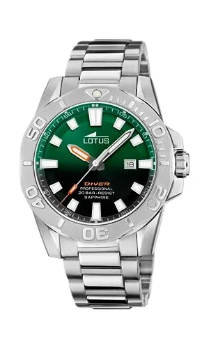 Lotus Diver 18926/5 Herrenarmbanduhr - Hochwertige Edelstahl-Herrenuhr mit mineralglas, ideal für Taucher und Outdoor-Enthusiasten, wasserdicht und sportlich elegant.