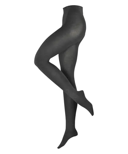 ESPRIT Damen Strumpfhose Plain W Ti Baumwolle Wolle, grau - Blickdichte Strumpfhose aus wärmender Wolle und biologischer Baumwolle, ideal für kühlere Tage. Atmungsaktiv und feuchtigkeitsregulierend für optimalen Komfort.