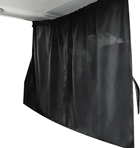 Auto-Trenn-Sichtschutzvorhang, 190 x 120 cm, großer Auto-Sonnenschutz, schwarz, Trennvorhang für Vorder- und Rücksitze, Seitenfenster, Sonnenschutz für T4, T5, T6, Wohnmobil, Camping