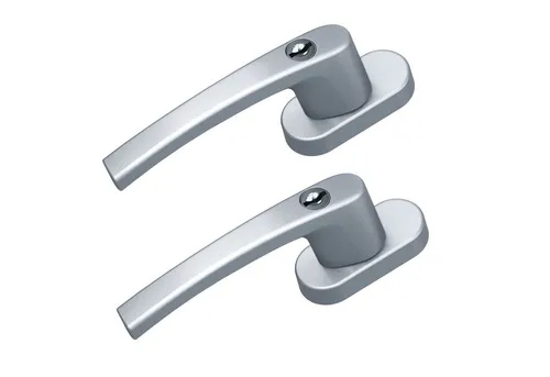 BASI Fenstergriff mit Druckknopfsicherung, 2x Fenstergriff