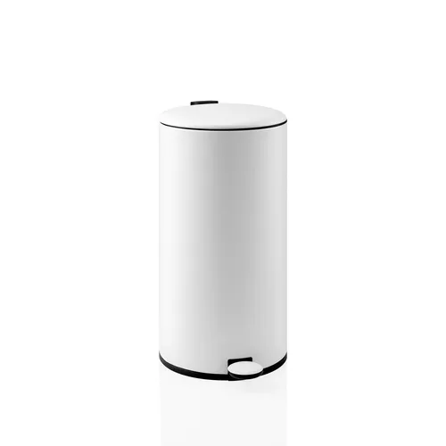 Moderner Treteimer 30 Liter aus Metall für Bad und Küche - Stylischer runder Treteimer mit 30 Litern Fassungsvermögen, ideal für den Innenbereich. Praktischer Deckel und modernes Design für eine saubere Lösung.