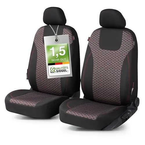 Walser Premium Autositzbezüge Redring mit Reißverschluss - Sitzbezüge Auto, geprüfte Sicherheit mit TÜV Rheinland, schützen vor Abnutzung und Verschmutzung, universelle Passform für viele Fahrzeugmarken, einfach zu reinigen.