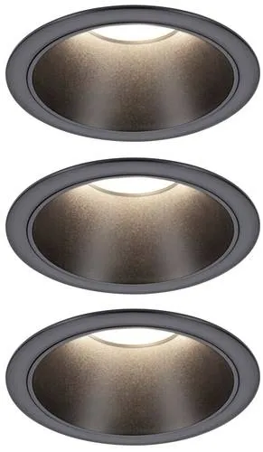 Paulmann 94869 LED Einbauleuchte 3-Step-Dim Cole 3er-Set - Einbauleuchten für das Bad, dimmbar in 3 Helligkeitsstufen und spritzwassergeschützt (IP44) für Feuchträume, warmweißes Licht für eine gemütliche Atmosphäre.